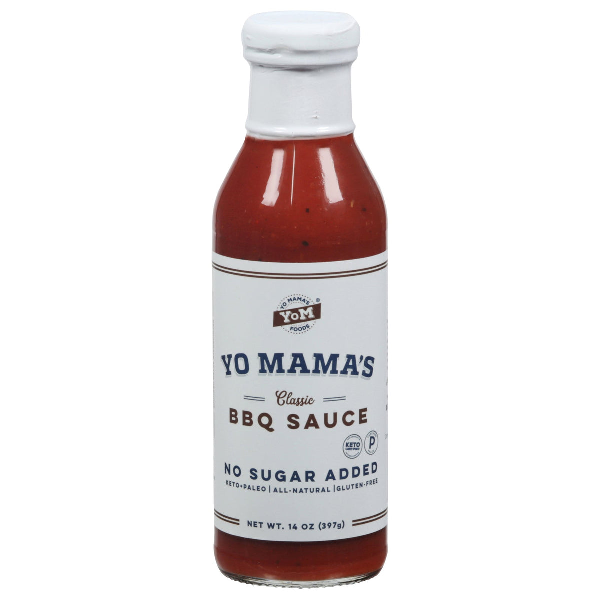 Yo Mama's Foods BBQ Sauce, 14 oz (Case of 6)