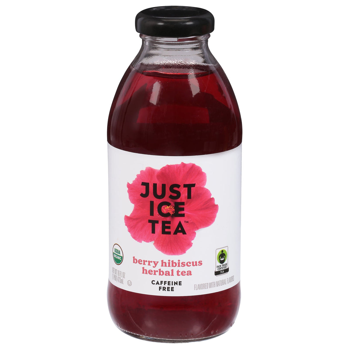 Just Ice Tea Organic Berry Hibiscus Tea, 16 fl oz (Case of 12)