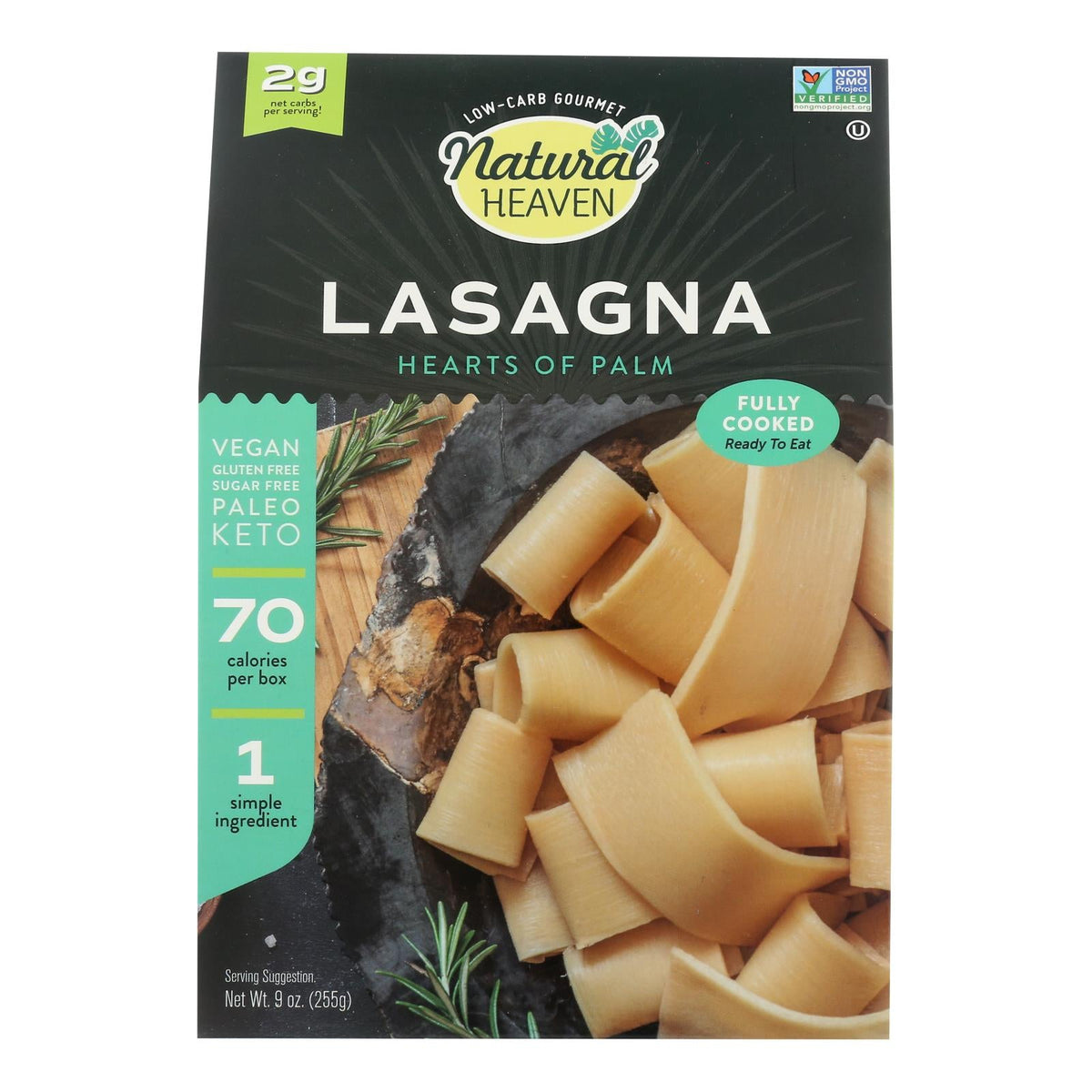 Natural Heaven Hearts of Palm Lasagna, 9 oz (Case of 6)