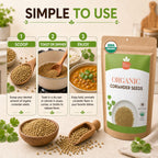Organic Coriander Seeds – Whole Dhania for Curries & Pickling
