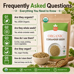 Organic Coriander Seeds – Whole Dhania for Curries & Pickling