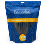 ValueBull Beef Collagen Sticks for Large Dog, 12 Inch Jumbo Chew, 25 Count