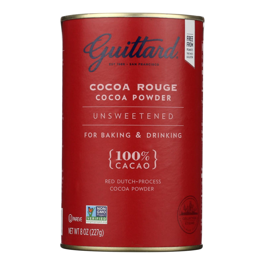 Guittard Cocoa Rouge Dutch Process Cocoa Powder 8 oz – Non-GMO, Gluten-Free (Case of 9)