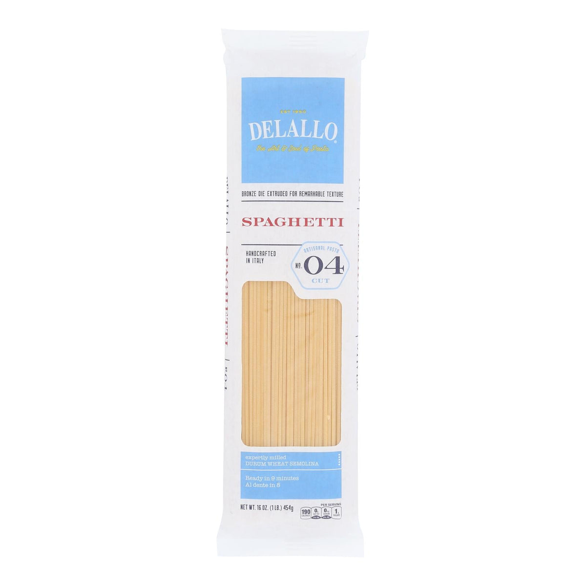 DeLallo Organic Whole Wheat Spaghetti Pasta, 16 oz (Case of 16)