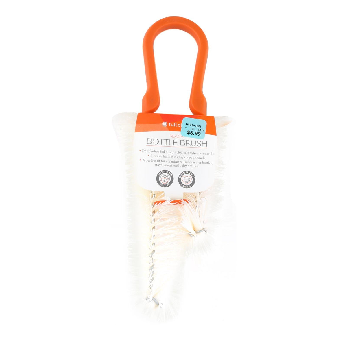 Full Circle Home R Bottle Brush - Earth-Friendly Recycled Cleaning Tool for Water Bottles, Coffee Mugs & Baby Bottles