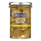 Delallo Greek Stuffed Olives (5.8 Oz Jars, Case of 6) | Authentic Kosher Stuffed Olives for Snacking & Appetizers
