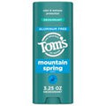 Tom's of Maine Mountain Spring Deodorant Stick, 3.25 oz (Case of 6)