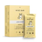 Wise Bar Organic Lemon Ginger Bar, 1.4 oz (Case of 12)
