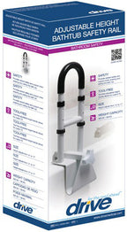 Adjustable Tub Rail Clamp-On Grab Bar - 14-17 Inch Height, 300 Lb Capacity