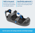 Body Armor Cast Shoe - Women's Large - Shock Absorbing, Secure Bungee Closure