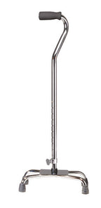 Small Base Quad Cane with Vinyl Grip - Adjustable Height, 300 lb Capacity