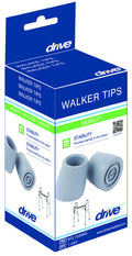 Grey 1" Crutch Tips - Premium Replacement for Walkers & Commodes (Pair)