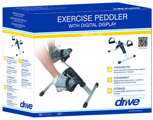 Digital Exercise Peddler for Arm & Leg - Calorie Counter, Adjustable Resistance