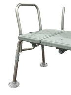Bathroom Transfer Bench with Adjustable Height and Reversible Back, 400 lb Capacity - Blue Jay