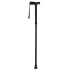 Folding Cane with Comfort Grip, Black, 33-37 Inch Adjustable - Includes Carry Pouch