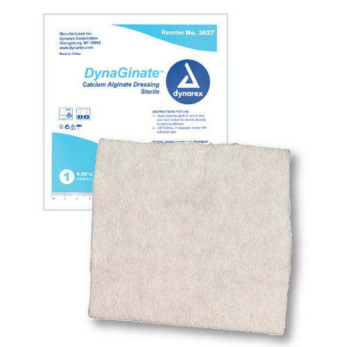 DynaGinate Calcium Alginate Wound Dressing 4.25 x 4.25 for Moderate to High Exudate - Box of 10
