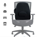 Obusforme Lowback Backrest Support - Black Lumbar Cushion for Posture & Comfort