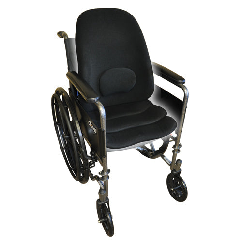 Obusforme Lowback Backrest Support - Black Lumbar Cushion for Posture & Comfort