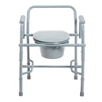 Drop Arm Commode, Deluxe Steel, Adjustable Height, 300 lb Capacity