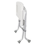 Folding Shower Chair - 300 lbs Capacity, Adjustable Height, Aluminum Frame