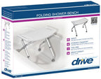 Folding Shower Chair - 300 lbs Capacity, Adjustable Height, Aluminum Frame