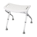 Folding Shower Chair - 300 lbs Capacity, Adjustable Height, Aluminum Frame