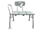 Bathroom Transfer Bench with Adjustable Height and Reversible Back, Blue Jay, Case/2
