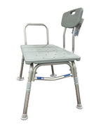 Bathroom Transfer Bench with Adjustable Height and Reversible Back, Blue Jay, Case/2