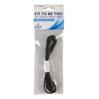 Fit To Be Tied Black Elastic Shoe Laces, 24 Pair - Easy Slip-On
