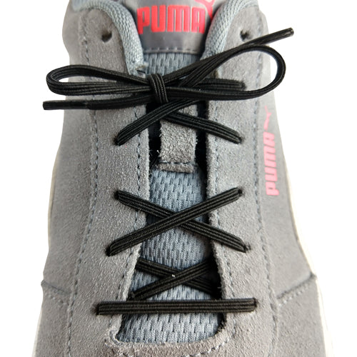 Fit To Be Tied Black Elastic Shoe Laces, 24 Pair - Easy Slip-On