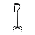 Blue Jay Quad Cane - Large Base, 300 lb Capacity, Ergonomic Grip, Black