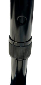 Blue Jay Quad Cane - Large Base, 300 lb Capacity, Ergonomic Grip, Black