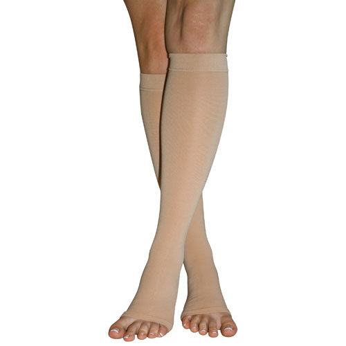 X-Form Surgical Weight Stockings 2X-Large 30-40 mmHg Below Knee Open Toe - Beige