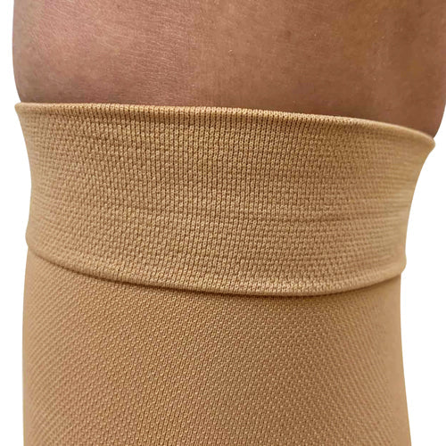 30-40 mmHg Compression Stockings - Medium, Beige, Below Knee, Closed Toe