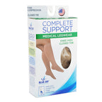 30-40 mmHg Compression Stockings - Medium, Beige, Below Knee, Closed Toe
