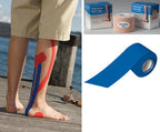 Body Armor Kinesiology Tape - 2 in x 16.5 ft Blue - Elastic Athletic Sports & Injury Support