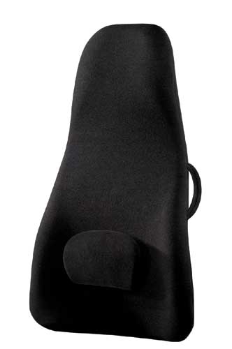 Obusforme Highback Backrest Support - Lumbar Cushion for Back & Neck Pain Relief, Black