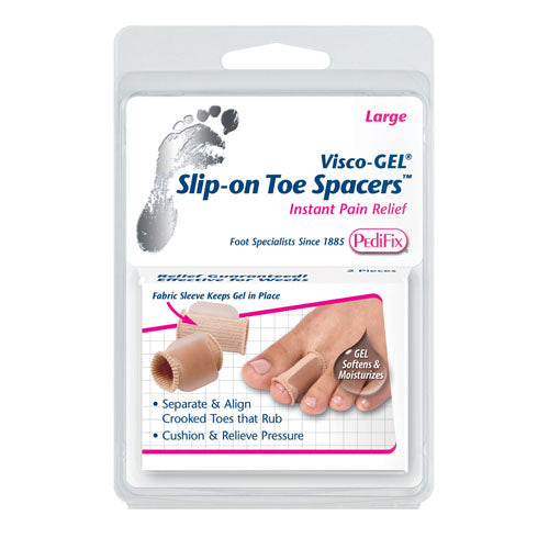 Visco-GEL Toe Spacers - Large, 2-Pack - Align, Cushion, and Relieve Pressure