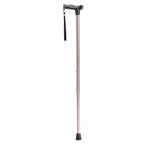 Rose Gold Comfort Grip Aluminum Cane - Adjustable Height, 300 lbs Capacity