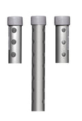 5" Walker Wheels Fixed with Rear Glide Caps - Universal Fit, 350 lbs Capacity (Pair)