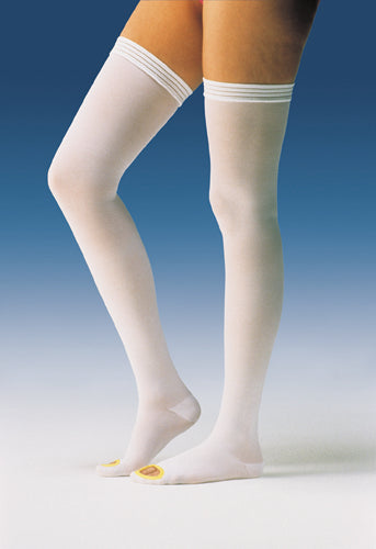 Jobst Anti-Embolism Thigh High Stockings, Med-Long, Blue Toe, Latex-Free (Pair)