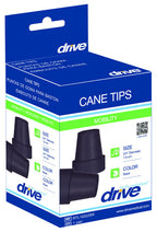 Black Rubber Replacement Cane Tips, 5/8 in, 4 ct