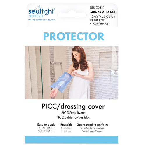 SEAL-TIGHT Mid-Arm Cast & Bandage Protector - Large, Waterproof & Reusable