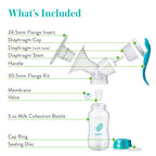 Evenflo Advanced Manual Breast Pump - Includes 2 Flange Sizes & 5 oz Bottle