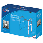 Carex Stand-Alone Bathroom Safety Rail - Adjustable Height Toilet Assist Grab Bar, 300 lb Capacity