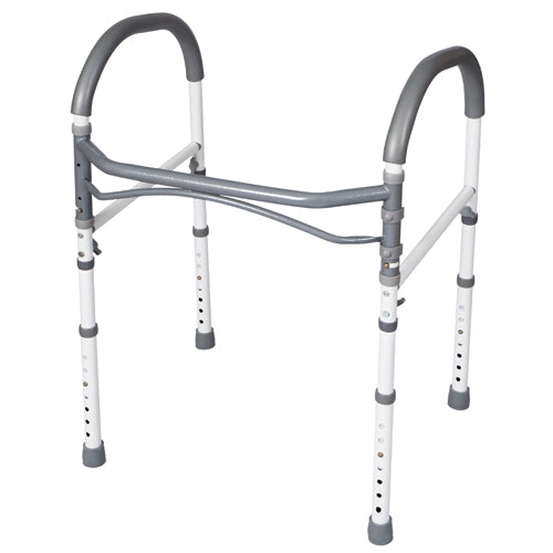 Carex Stand-Alone Bathroom Safety Rail - Adjustable Height Toilet Assist Grab Bar, 300 lb Capacity