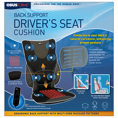 ObusForme Massaging Driver Seat Cushion with Heat