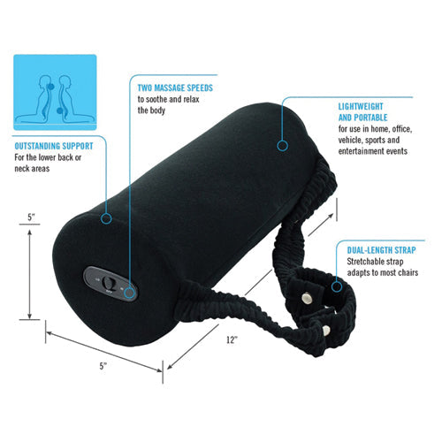 ObusForme Supporting Roll with Massage - Lumbar & Neck Pillow for Posture Support