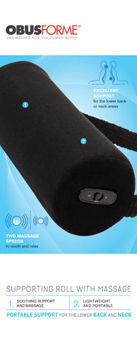 ObusForme Supporting Roll with Massage - Lumbar & Neck Pillow for Posture Support