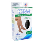 Microfiber Compression Knee High Stockings 15-20 mmHg - Black - Moderate Support
